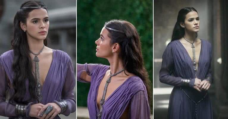 Ultra violet: cor está presente nos looks de Catarina - Reprodução/Divulgação/TV Globo