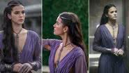 Ultra violet: cor está presente nos looks de Catarina - Reprodução/Divulgação/TV Globo