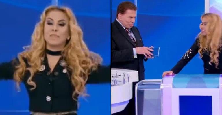 Joelma e Silvio Santos se divertem em programa de TV - Reprodução