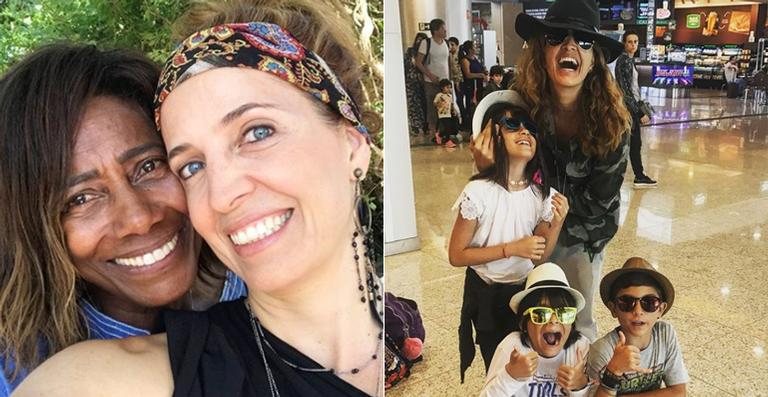 Poliana Abritta curte as férias com Gloria Maria e os filhos trigêmeos - Reprodução / Instagram