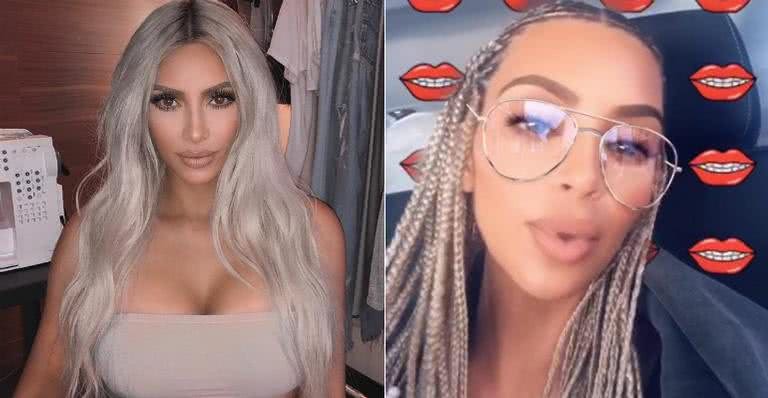 Kim Kardashian exibe trancinhas - Instagram/Reprodução