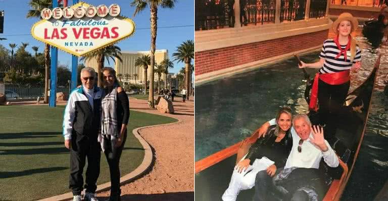 Carlos Alberto de Nóbrega e Renata Domingues: férias em Vegas - Instagram/Reprodução