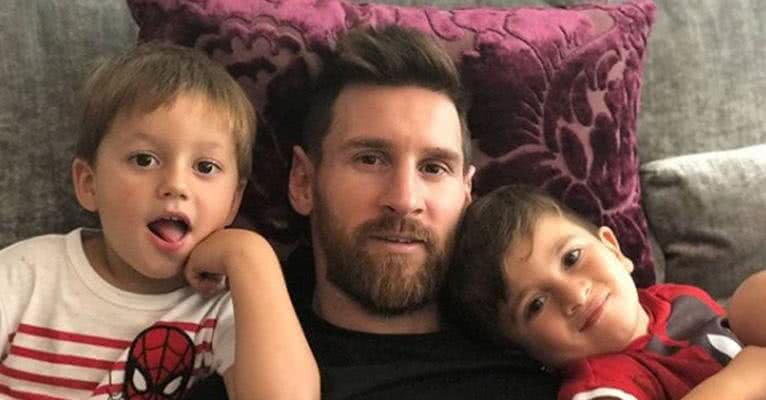 Matteo, Messi e Thiago - Reprodução/Instagram