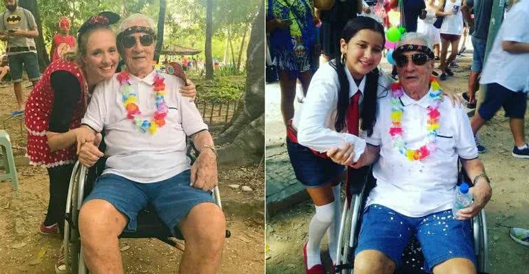 Aos 98 anos, Orlando Drummond participa de bloco de carnaval no Rio - Instagram/Reprodução