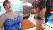 Simone Gutierrez antes e depois de perder 46kg - Instagram/Reprodução