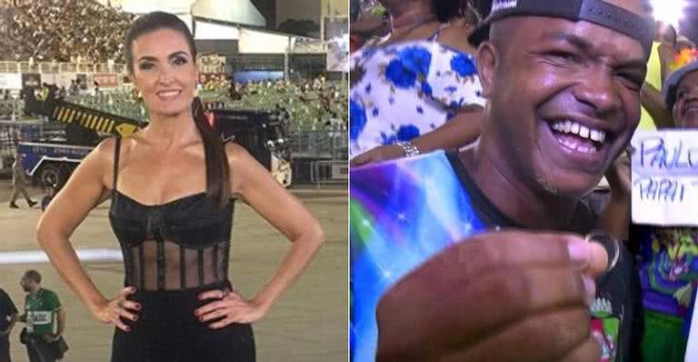 Fátima Bernardes é pedida em casamento na Sapucaí - TV Globo/Reprodução