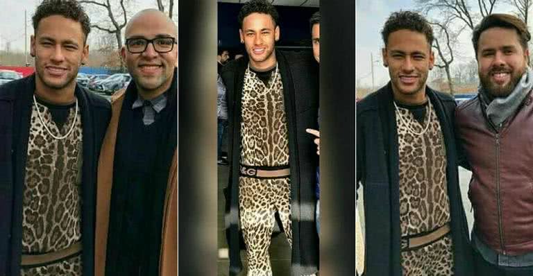 Neymar com seu look animal print - Instagram/Reprodução