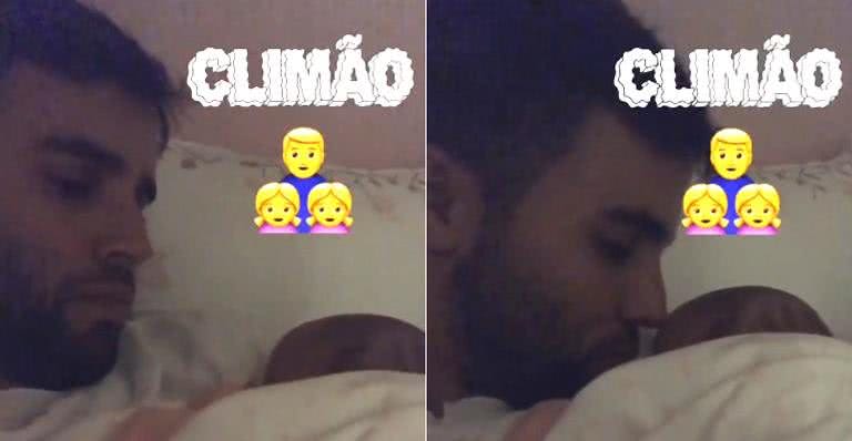 Daniel Cady, marido de Ivete Sangalo, nina uma das filhas gêmeas - Instagram/Reprodução