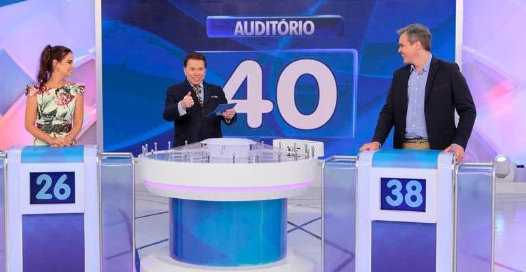 Milena Torcano, Silvio Santos e Dalton Vigh - Lourival Ribeiro/SBT