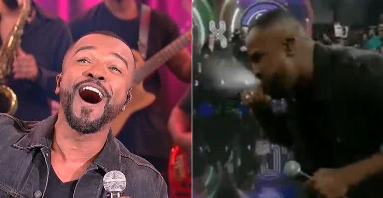 Alexandre Pires é surpreendido por brincadeira de Faustão - Reprodução