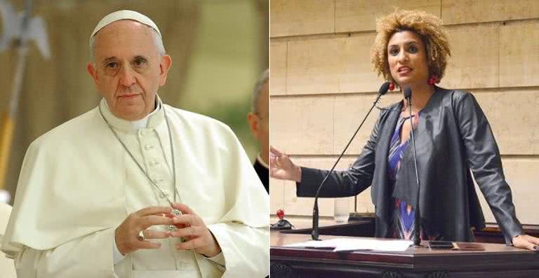 Papa Francisco e Marielle Franco - Getty Images; Reprodução / Instagram