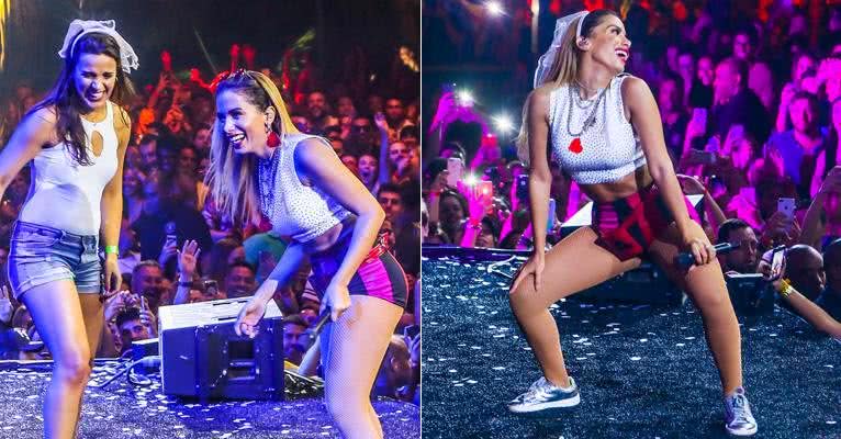 Anitta convida noiva para show e pega emprestado o véu - Manuela Scarpa/Brazil News