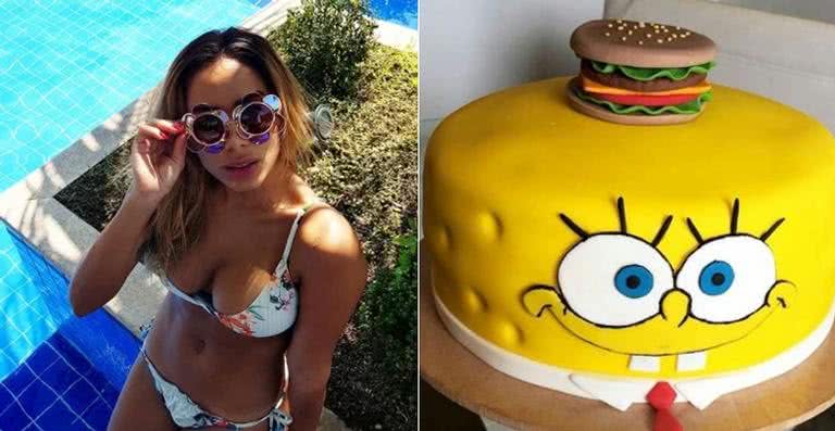 Anitta e seu bolo de aniversário - Reprodução / Instagram