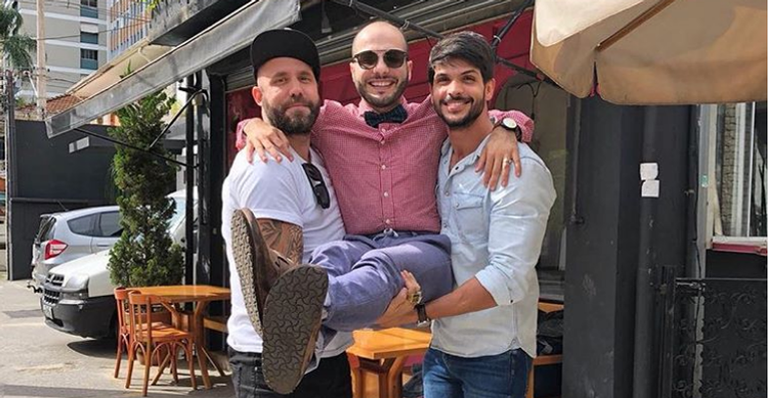 Caruso, Mahmoud e Lucas se encontram em São Paulo - reproduçâo/ instagram