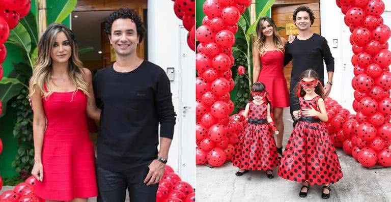 Marco Luque com Flavia Vitorino e as duas filhas - Manuela Scarpa / BrazilNews