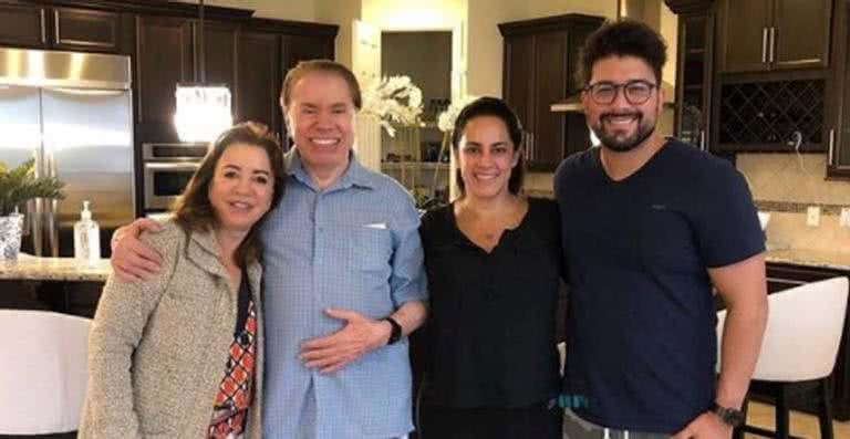 Iris Abravanel, Silvio Santos, Silvia Abravanel e Edu Pedroso - Reprodução / Instagram