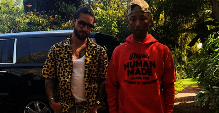 Maluma e Pharrell Williams se encontram em LA - Instagram