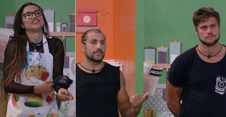 Paula, Kaysar e Breno no BBB18 - TV Globo/Reprodução