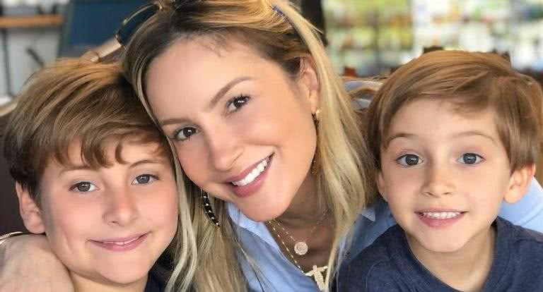 Claudia Leitte e os filhos, Davi e Rafael. - Reprodução/ Instagram