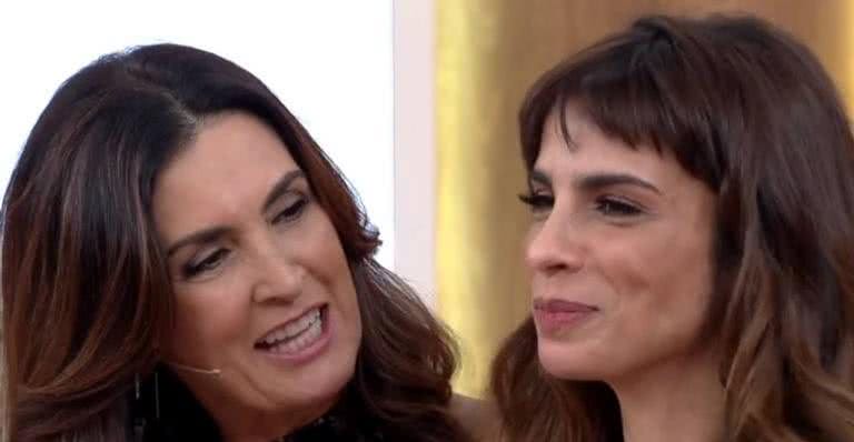 Fátima Bernardes e Maria Ribeiro no programa Encontro - TV Globo/Reprodução