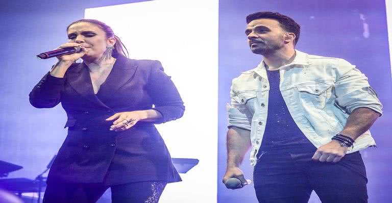 Luis Fonsi e Ivete Sangalo dividiram o palco em São Paulo - Francisco Cepeda/AgNews