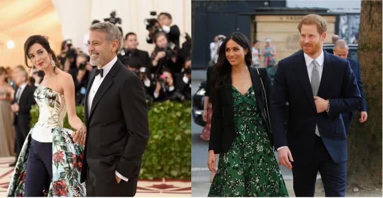 George e Amal Clooney/ Meghan e Harry - Getty Images