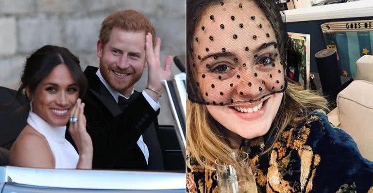 Adele parabeniza Harry e Meghan e cita princesa Diana - Getty Images; Reprodução/Instagram