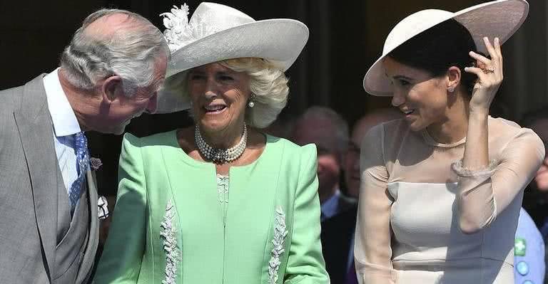 Meghan Markle, Camilla e príncipe Charles durante discurso de príncipe Harry - Reprodução/ Instagram