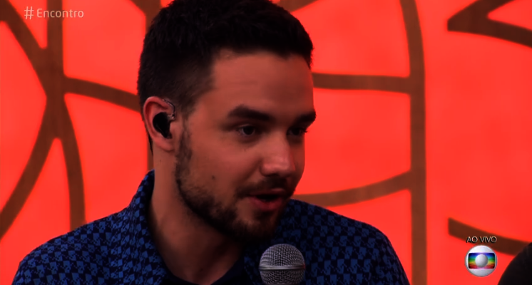 Liam Payne no Encontro - TV Globo/Reprodução