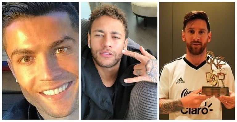 Cristiano Ronaldo, Neymar e Messi - Instagram / Reprodução