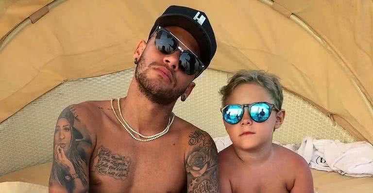 Neymar Jr. e Davi Lucca curtem praia na Rússia - Reprodução/ Instagram