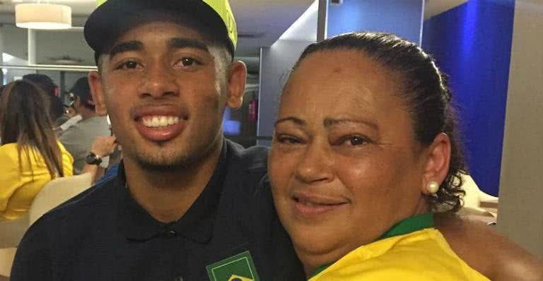 Gabriel Jesus e a mãe, Vera Lucia - Reprodução Instagram