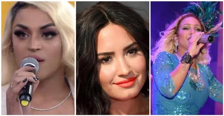 Demi Lovato, Pabllo Vittar e Valesca Popozuda - Getty Images / TV Globo Divulgação / Caio Duran e Charles Naseh