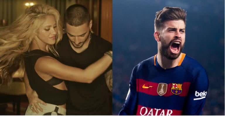 Shakira, Maluma e Piqué - Instagram / YouTube / Getty Images