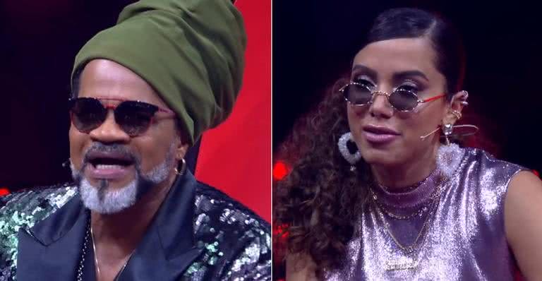 Carlinhos Brown e Anitta no The Voice Brasil - TV Globo/Reprodução