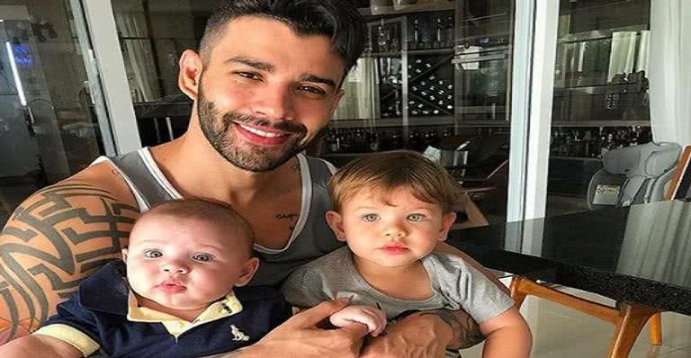 Gusttavo Lima e filhos - Reprodução/Instagram