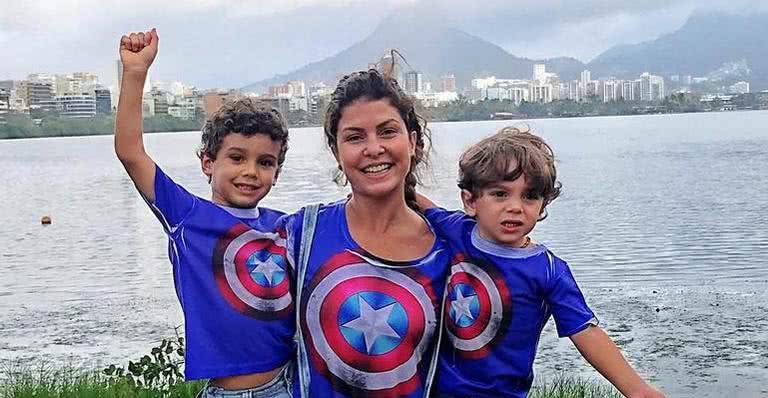 Bárbara Borges e os filhos, Martin e Theo - Reprodução/Instagram