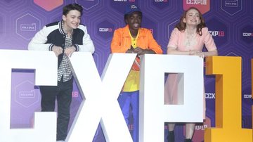 Noah Schnapp, Caleb McLaughlin e Sadie Sink - Amauri Nehn/Brazil News