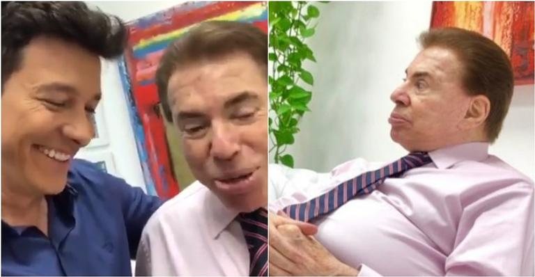 Rodrigo Faro e Silvio Santos - Reprodução