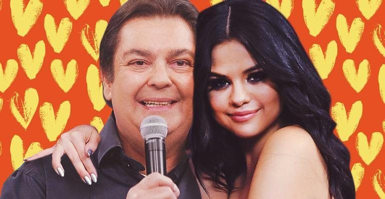 Faustão e Selena Gomez - Edição: Juliana Mavalli