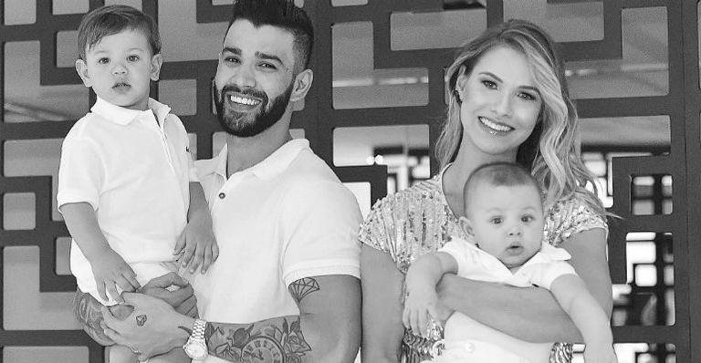 Gusttavo Lima e Andresa Suita com os filhos - Reprodução Instagram