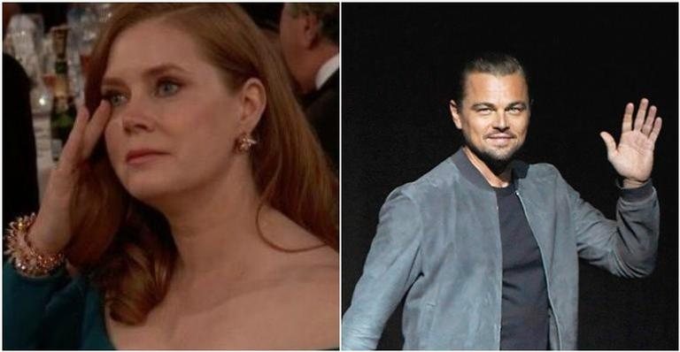 Amy Adams e Leonardo DiCaprio - Reprodução e Getty Images