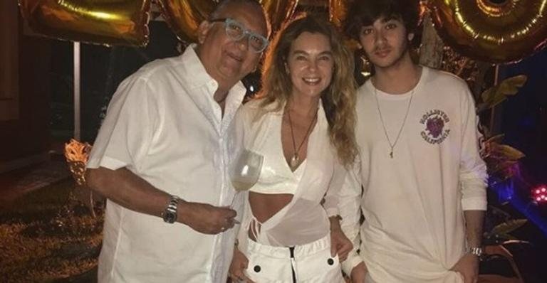 Galvão Bueno, Desirée Soares e Luca Bueno - Instagram/Reprodução