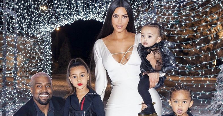 Kim Kardashian, Kanye West e família - Reprodução/Instagram