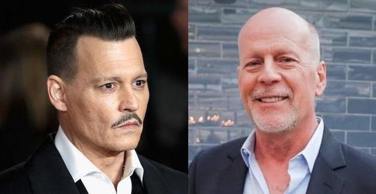 Johnny Depp e Bruce Willis - Getty e Reprodução / Instagram