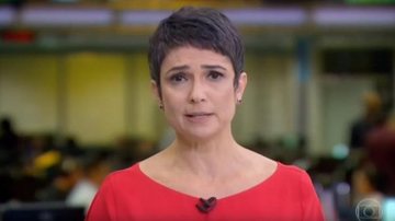 Apresentadora ficou extremamente abalada ao dar a notícia - Reprodução/TV Globo