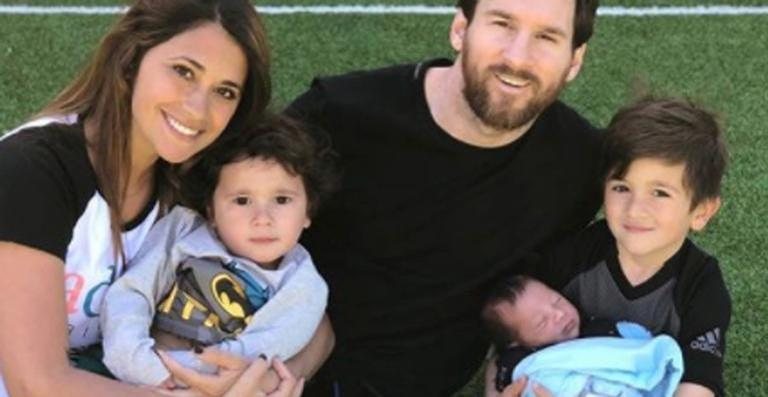 Lionel Messi e sua família - Reprodução / Instagram