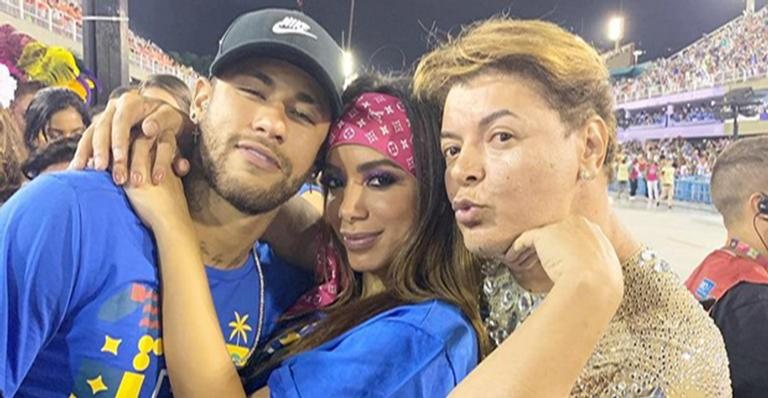 David curtiu desfile carioca com Neymar e Anitta - Reprodução/Instagram