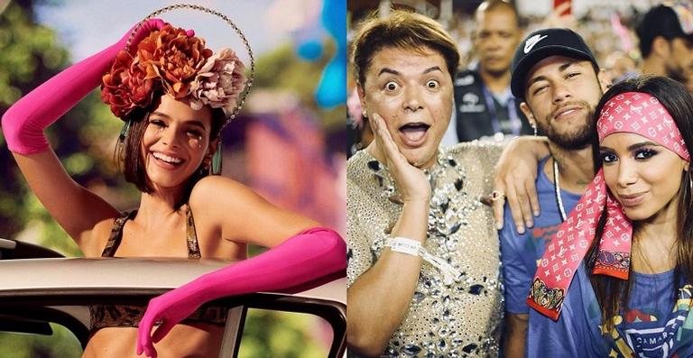 Bruna Marquezine. David Brazil, Neymar Jr. e Anitta durante Carnaval 2019 - Instagram/Reprodução