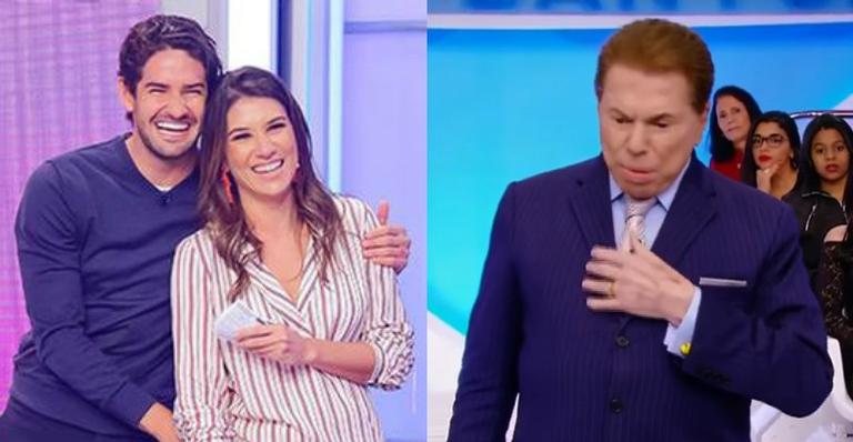 Alexandre Pato, Rebeca Abravanel e Silvio Santos - Reprodução / SBT